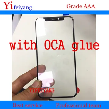 5 ks Kvality pre iPhone 11 pro max X XS XR MAX LCD vonkajšie sklo S OCA Lepidlo dotykový LCD objektívu Náhradné