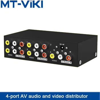 MT-VIKI AV Distribútor RCA audio a video splitter 1 do 4 z HDTV Projektor s výkonom MT-104AV
