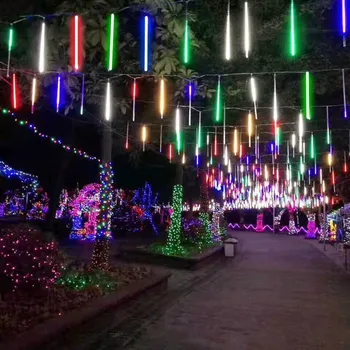 30 cm LED Svetlá meteorický dážď Dážď, Sneženie Vianočný Strom Záhrada, Vonkajšie Osvetlenie, Nepremokavé Na Vianoce Svadobné Party Dekorácie
