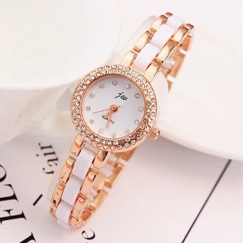 2018 Nové Značky JW Quartz Hodinky Ženy, Luxusné Rose Gold náramkové hodinky Dámske Jednoduché Krištáľový Náramok Hodiniek Žena Hodiny Dary