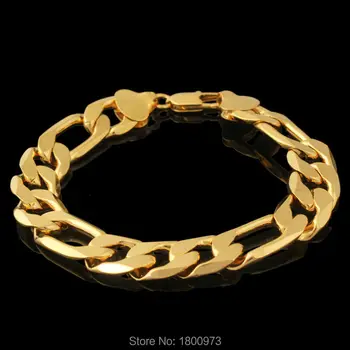 Nové Trendy Figaro Reťazca Náramok Módne Šperky Zlatá Farba 11 MM Reťazí Náramky, Prívesky Mužov Šperky Veľkoobchod