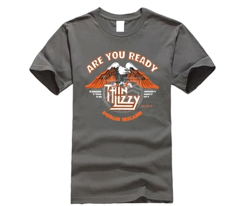 Roztomilý Mužov Tričko 4xl Heavy Metal Rock Band Thin Lizzy Hudba Pop Mens Kostýmy Príčinné T-Shirt Tričko Tee Top