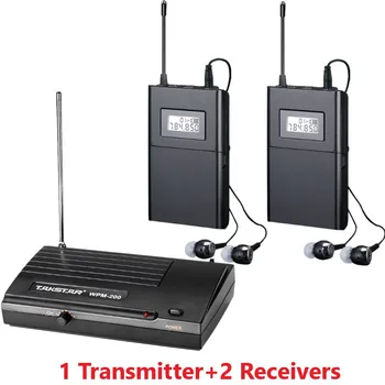 Takstar WPM-200/WPM200 Bezdrôtový Monitor Systému In-Ear Stereo Bezdrôtový Headset Fáze sleduje 1 Vysielač 2 Prijímače