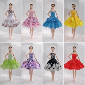 10pcs/veľa Náhodnom slede Baletné Šaty Pre Bábiku Barbie Šaty Šaty Šaty Pre Bábiky Barbie Oblečenie 1/6 Bábika Príslušenstvo