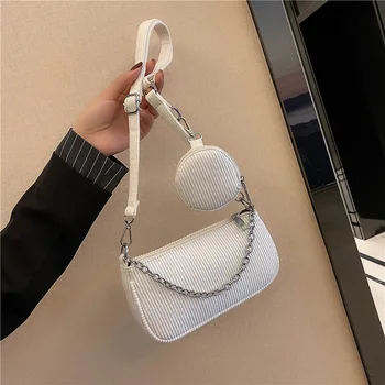 Menčester Crossbody Tašky cez Rameno pre Ženy 2021 nové Luxusné Značky dámske peňaženky a Kabelky Reťazca Dizajnér Malé Podpazuší taška