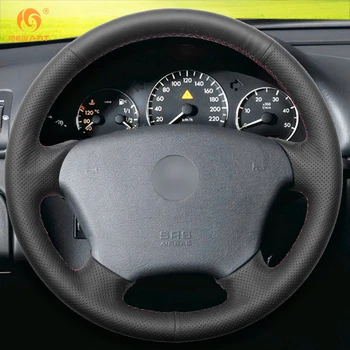 MEWANT Čierne Originálne Kožené Auto Volant, Kryt na Mercedes Benz W163 Interiérové Doplnky Časti