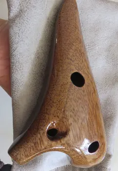 12 otvory hudobný nástroj AC dreva ocarina elm drevené alto C Ocarina flauta