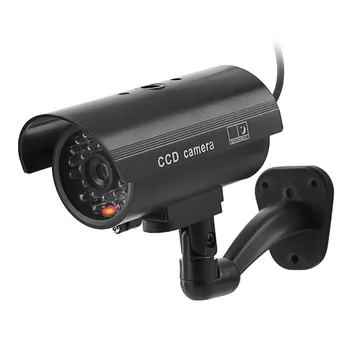 Falošné Figuríny Fotoaparát Bullet Nepremokavé Vonkajšie Vnútorné Bezpečnostné CCTV Kamera Blikajúce Červené LED Svetlo Falošné Kamery