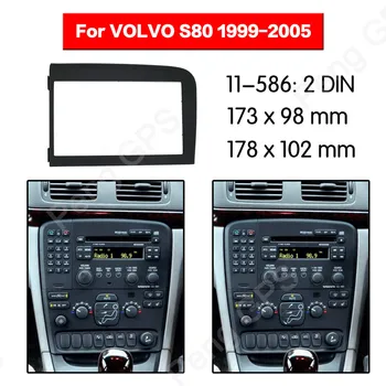 2 DIN autorádia stereo Montáž, inštalácia Výbava Súprava adaptéra fascia Pre VOLVO S80 1999 2000 2001 2002 2003 2004 2005 rám Audio