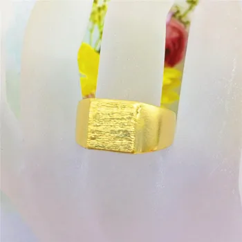 Unisex Žlté Zlato 14K Krúžok pre Pár Mužov, Ženy, Svadobné Šperky, Zásnubné Nastaviteľné Zlatý Prsteň Výročie Narodeninám