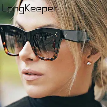 LongKeeper Vintage Cat Eye slnečné Okuliare Ženy Móda Leopard Style Slnečné Okuliare Ženy Sexy Eyewears UV400 Okuliare