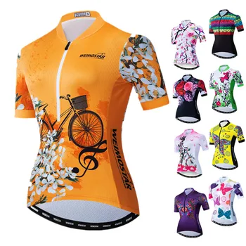 2021 Ženy, Cyklistika Dres Krátky Rukáv MTB Bike Jersey Priedušné Cyklistické Tričko Pro Team Cyklistické Oblečenie šaty Camisa Ciclismo