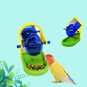 Pet Vták Jedlo Feeder Papagáj Kŕmenie Jesť Zelené Krmivo Loptu Kŕmenie Žuť Zábavné Hračky
