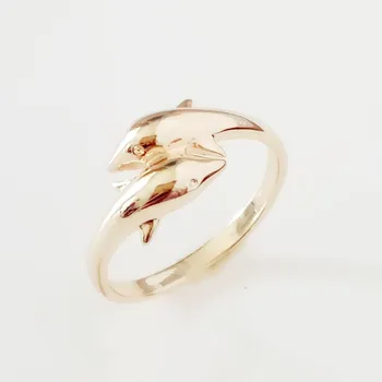 2020 Nové Módne Krúžky 585 Zlatá Farba Ženy Šperky Hot Predaj Roztomilý Delfín Tvar Kovové Krúžky Návrhov pre Ženy