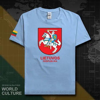 Litva litovská mužov tričko 2018 dresy národ tím tričko bavlna tričko oblečenie športové LTU Lietuva Lietuvos 20