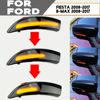 2 ks Na Ford Fiesta 2008-2017 B-Max 2008-2017 Dynamické Zase Signálne Svetlo LED, Bočné Zrkadlo Indikátor Blinker na Čítanie