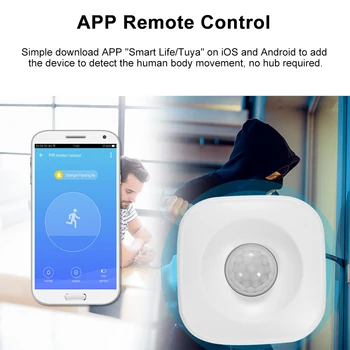 Tuya Smart Home Security Alert System WIFI/Bluetooth Oka SIG PIR Snímač Pohybu, Pasívne Infračervené Alarm Detektor proti Vlámaniu