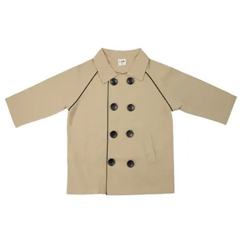 1-8T Batoľa, Dieťa, chlapčeka Jeseň Zimné Oblečenie s Dlhým Rukávom Britský štýl Teplý Kabát Módne Gentleman Bunda Outwear Streetwear