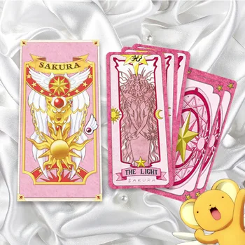 Ružové Dievča Srdce Anime Karty Magic Card Dievča Sakura Karty, Veštenie Kuro Sakura Ilustrované Karty Anime Hry Periférne Darčekovej Krabičke