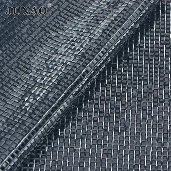 JUNAO 24x40cm Čierne Sklo Drahokamu Oka Výbava rýchlu Opravu Crystal Textílie List Námestie Crystal Nálepky Nášivka Pre Svadobné Šaty