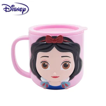 Disney deti s pokrytie domácej pitnej pohár úst štetcov pohár roztomilé dieťa cartoon mlieko pohár drop