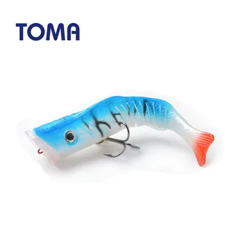 TOMA Plastové Hlavu Ryby Plávajúce Rybárske Lure 110 mm/17 g prirodzeným zobrazením Rýb, Umelé Návnady s Loptou, Wobbler Pesca Mäkké Návnady