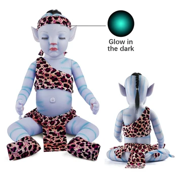RBG Reborn Baby Doll 20 Palcov Lol Prekvapenie Realisticky Novorodenca Chlapec Nočné Svetlo Plný Vinyl Reborn Bábiky Darček Hračka pre Deti,