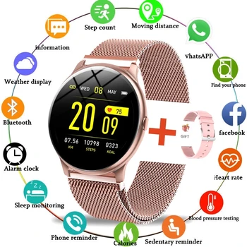 LIGE 2020 Nové Inteligentné Hodinky Ženy, Mužov, Tepová frekvencia, Krvný Tlak Informácie Pripomenúť, Multifunkčné Športové Nepremokavé Smartwatch+Box