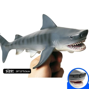 Oceán, More Život Zvierat Tiger Shark Animal Model Pvc Figúrky Podmorský Svet, Simulácie, Modely, Hračky