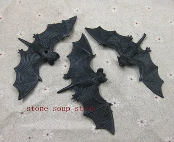 8pcs Black Simulácia Bat Plastové Strašidelné Holloween Strany Dekoroch Zábavné Trik Dieťa Srandu Hračka