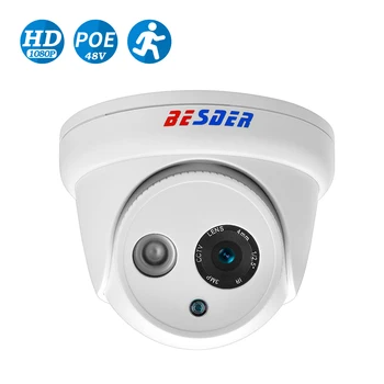 BESDER HD 720P 960P 1080P IP Kamera DC12V POE48V ONVIF P2P e-mail Alam Nočné Videnie CCTV Home Security IP Cam Siete XMEye Zobraziť