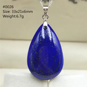 Prírodné Modré Lapis Lazuli Prívesok Pre Ženy, Mužov Strany Nové Darček 27x21x6mm Kvapka Vody Oválne Crystal Náhrdelník Šperky AAAAA