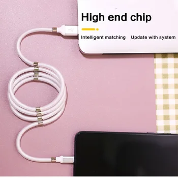 Rýchle 2.4 USB Nabíjací dátum lanové Samostatne Vinutia Magnetických pre Micro USB Typ-C pre Android xiao huawei Samsung tablet