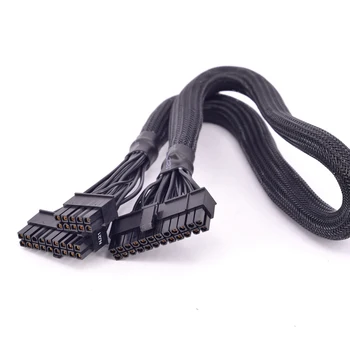 24Pin ATX Napájací Kábel 18+10Pin 20+4 Pin Rukávy pre Seasonic X-Série X-1250 X-1050 X-850 X-750 X-650 KM3 Modulárny PSU