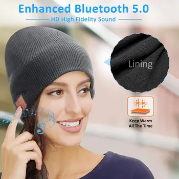 Čiapočku Klobúk Spp s Bluetooth 4.2 Slúchadlá Vstavané Stereofónne Reproduktory Vianočný Darček H9