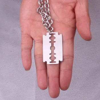 YOUREM 8 mm šírka reťazca nôž z nerezovej ocele náhrdelníky mužov punk hiphop náhrdelník ženy estetické collares nôž šperky