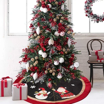 120 cm Vianočný Strom Sukne Koberec Santa Claus Snehuliak Poschodí Pad Kryt Veselé Vianoce položky pre Domáce Nový Rok Party Dodávky Darček