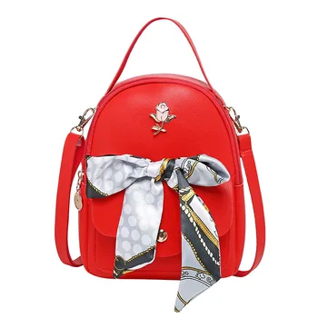 Mini Batoh 2020 Módne Luxusné Ženy viacúčelové Školské tašky PU Obálky Crossbody Batoh, Kabelku Luk Obväz Bagpack