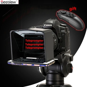 View Smartphone Teleprompter pre Canon, Nikon, Sony Fotoaparát Photo Studio DSLR na Youtube Rozhovor Teleprompters Video Kamera