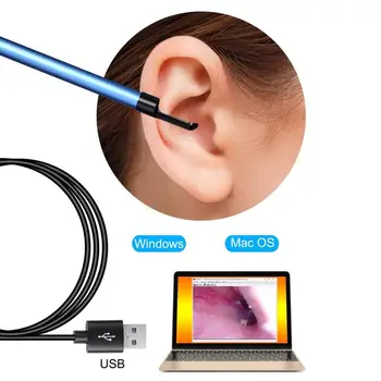 3 v 1 Profesionálne Multifunkčné USB Ucho Čistenie Endoskopu Earpick S Mini Kamera HD Odstránenie ušného mazu Auta