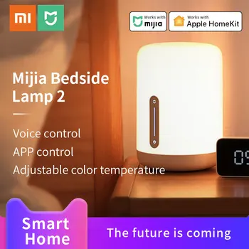 Xiao Mijia Nočná Lampa 2 Mi Smart home Table Svetlo hlasové ovládanie Siri farba nastavovacie práce s Apple HomeKit Mi domov APP