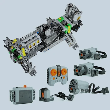 MOC Riadenia Podvozku nezávislé Zavesenie Kolies mini falošné V8 Otáčky motora, Prevodovka Compatib Lepinblock Technic pre Off-Road