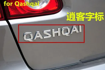 Pre Nissan Qashqai J10 J11 ABS Auto zadných dverí batožinového priestoru batožiny prihlásiť označovanie 3D anglický list loga auta (logo Auta styling