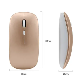 Bezdrôtový Bluetooth 5.0 Myši Nabíjateľná Ultra-Tenké Tichý Prenosné Mause Optický Počítač 1600 DPI Myši Pre Xiao PC Notebook