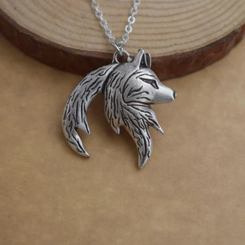 SanLan 12pcs Vlk Yin Yang Náhrdelník Jeho a Jej Spätosť Pár vlk náhrdelník darček