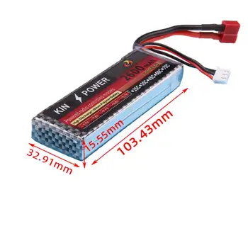 RCtown 7.4 V 2600mAh Lipo Batérie T Konektor pre WLtoys 1/14 144001 RC Auto Upgrade Diely