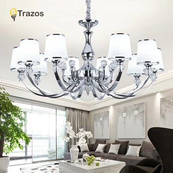 Moderné LED Lustre pre Spálne Svietidlá Luxusné lustre de Silver Lustre Pre Obývacia Izba Sklo lampa stravovanie