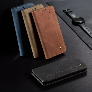 Denim Kože Flip puzdro pre Huawei P30 Mate 30 Pro Lite P Smart Z Y9 Prime 2019 Hono 10i 20 8x Luxusný Magnetická Peňaženky Knižné