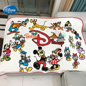 Disney Disneyland Biela Mickey Minnie Mouse, káčer Donald Plyšové Fuzzy Deka Hodiť 100x140cm pre Batoľatá Baby v Postieľke/rozkladací Gauč / /Lietadlo