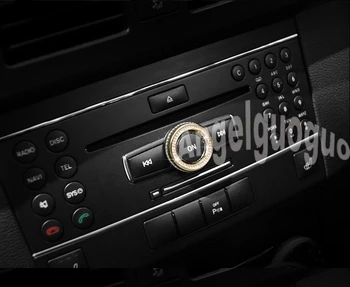 Angelguoguo auto gombík hlasitosti dekorácie/objem dekorácie Gombík nálepky vhodné na Mercedes Benz A/B/C/E/GLA/GLK/CLA/trieda CLS
